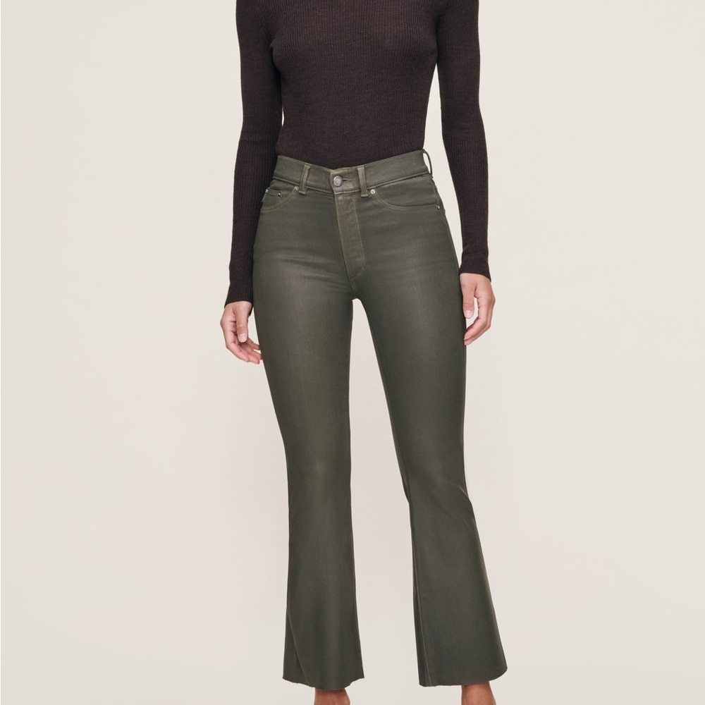 DL1961 Bridget Boot High Rise Instasculpt™‎ Coated Crop Jeans